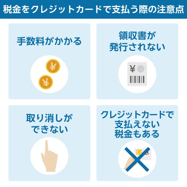 税金をクレジットカードで支払う際の注意点