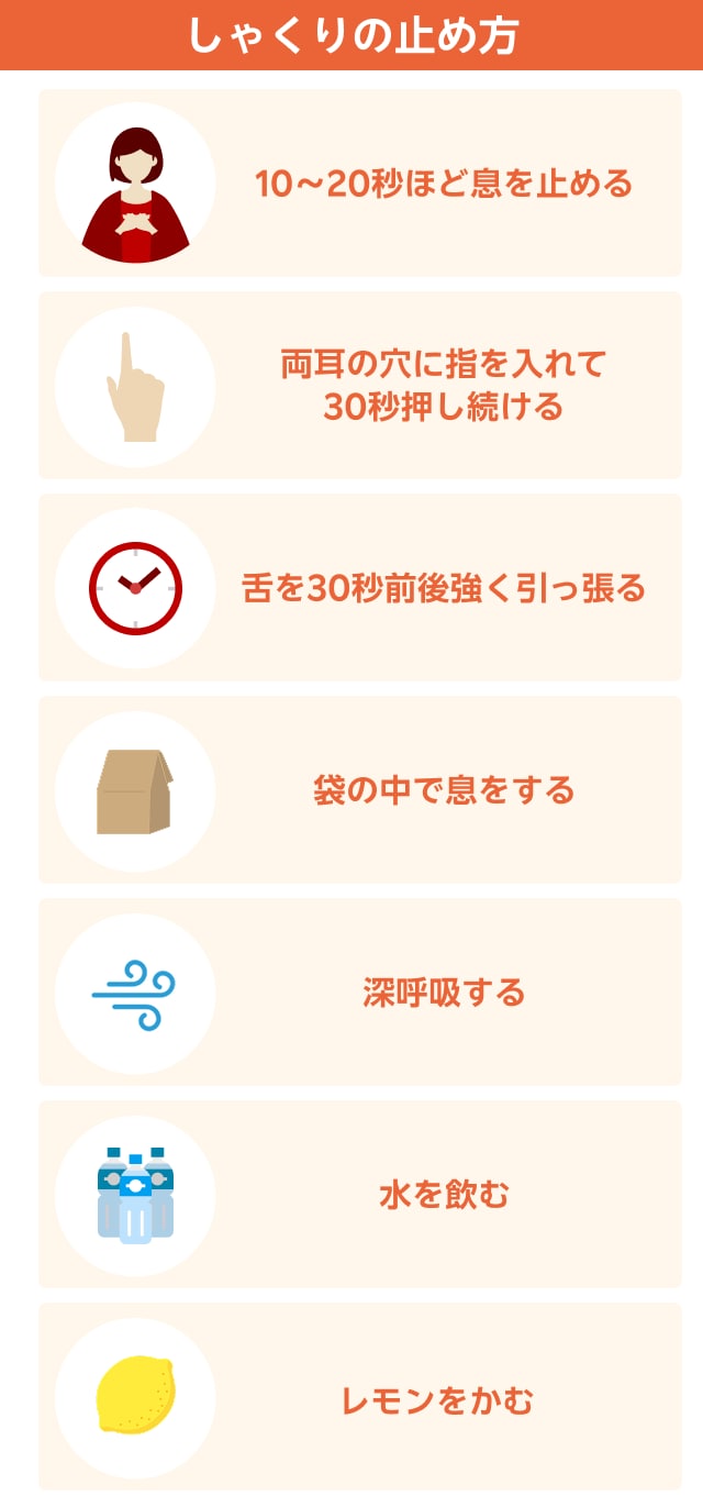 しゃっくりの止め方